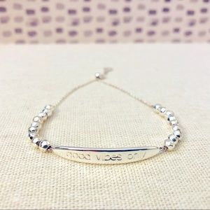 Gorjana Good Vibes Only Intention Bracelet in Silver Tone